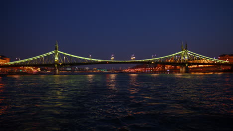 liberty bridge of budapest, night