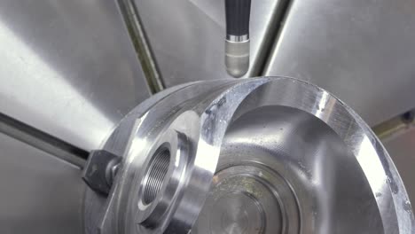 Metalworking CNC milling machine. Cutting metal modern processing technology.