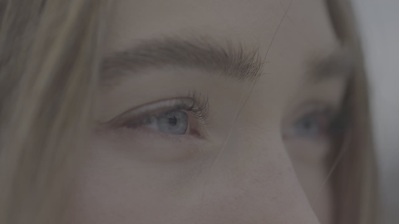 여자 얼굴의 클로즈업