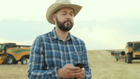 Toung farmer wearing a hat