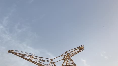 gigantic and magnificent construction yellow crane