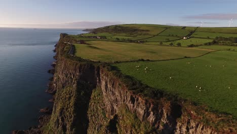 The-Gobbins-is-a-popular-tourist-attraction-at-Islandmagee,-County-Antrim,-Northern-Ireland