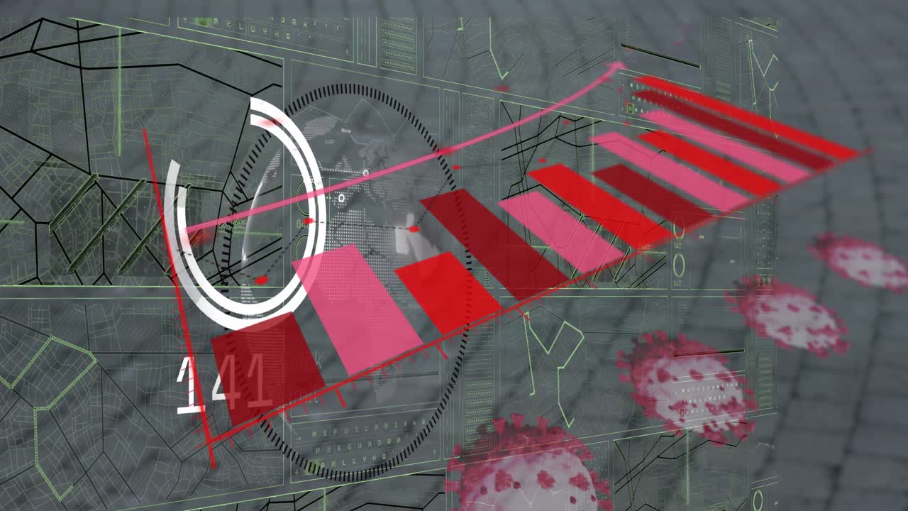 animación del procesamiento de datos en todo el mundo