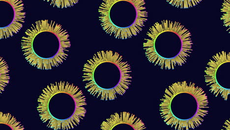 vibrant and colorful circle pattern on black background