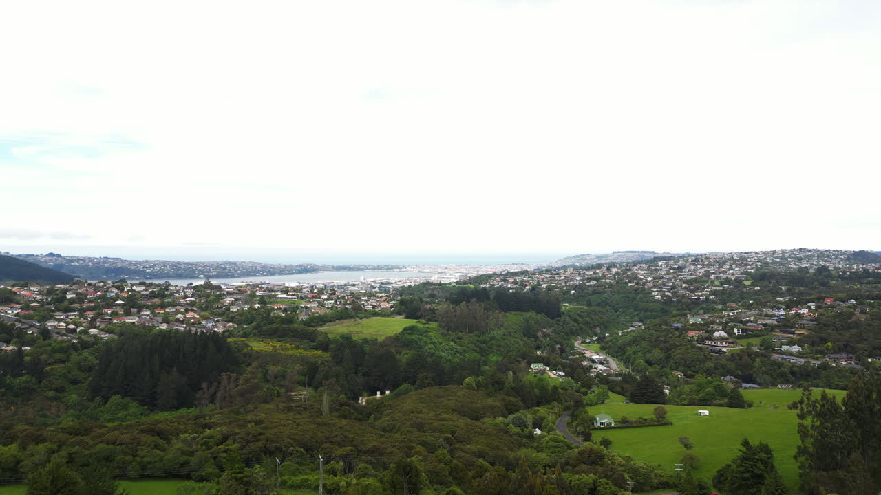 뉴질랜드 더니든의 북쪽을 얽힌 숲의 평면도