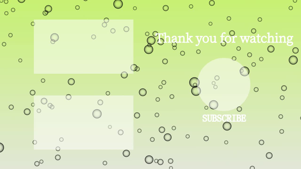 버블 시 엔드 카드 엔딩 스크린 모션 그래픽