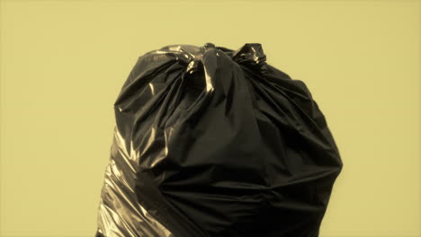 close up of a plastic bag for trash waste