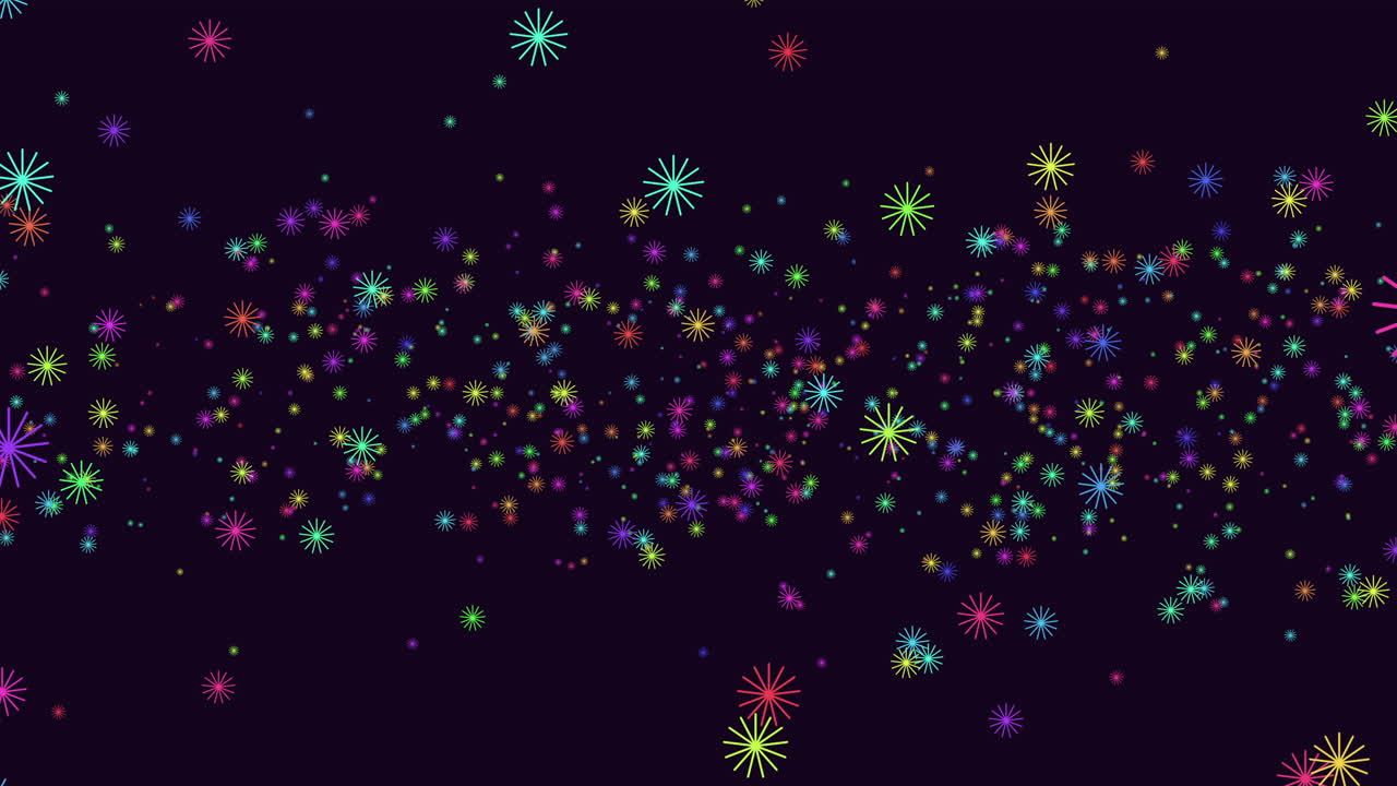 대담한 검은색 배경에 생동감 넘치는 별 모양