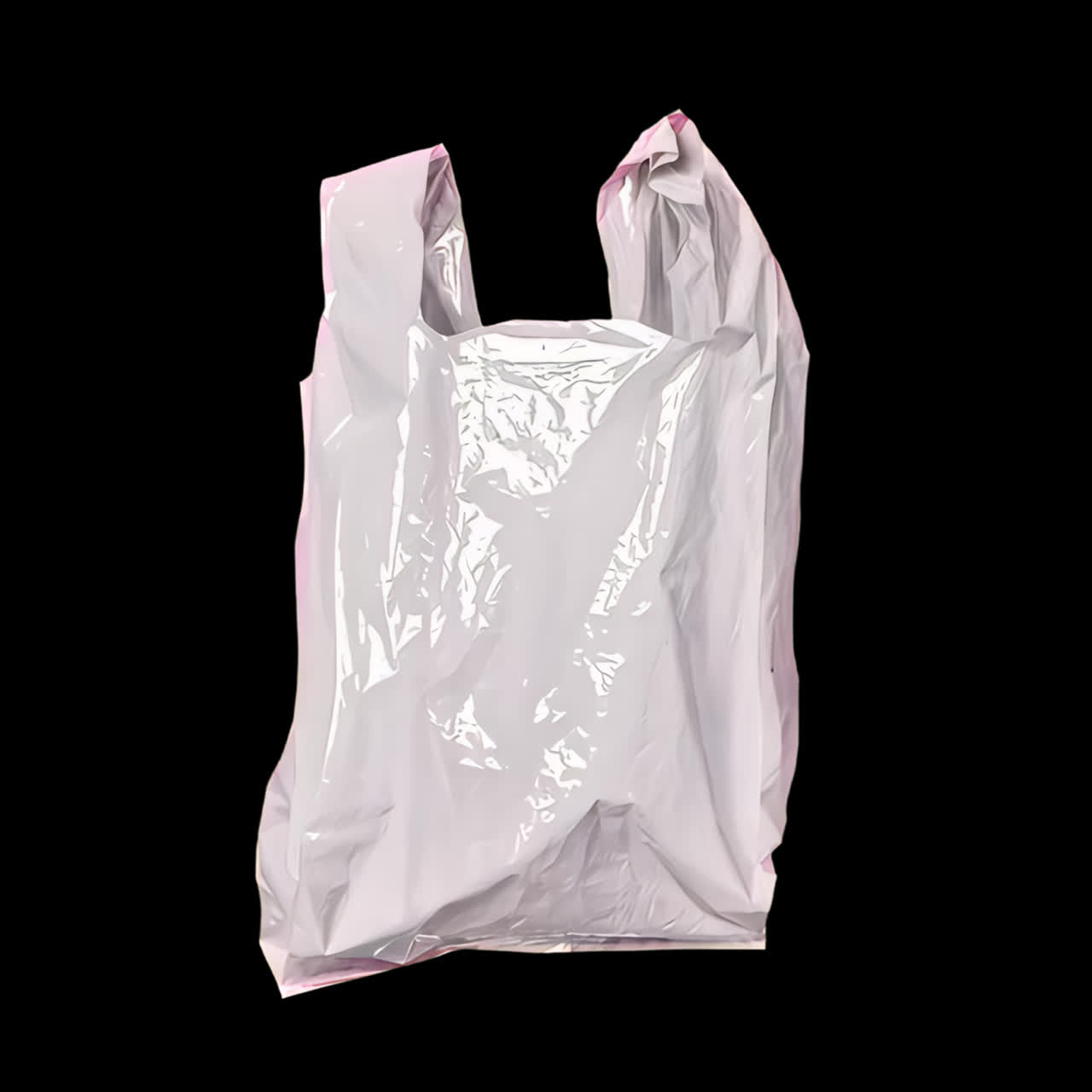 White plastic bag isolated animation isolated asset, transparent 4K video, alpha channel, ProRes