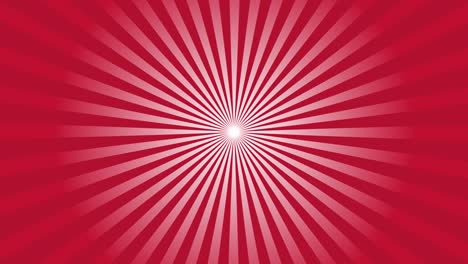las líneas rojas radiantes giran rápidamente.