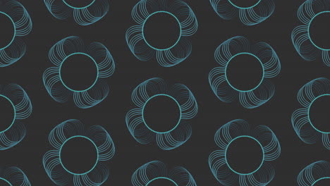 eleganti e sofisticati vortici blu e oro su uno sfondo nero