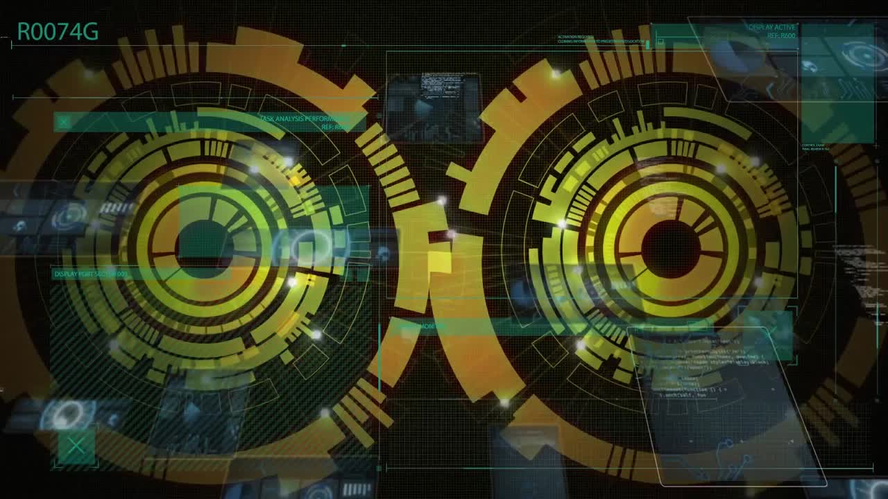 Animation of data processing over scope scanning
