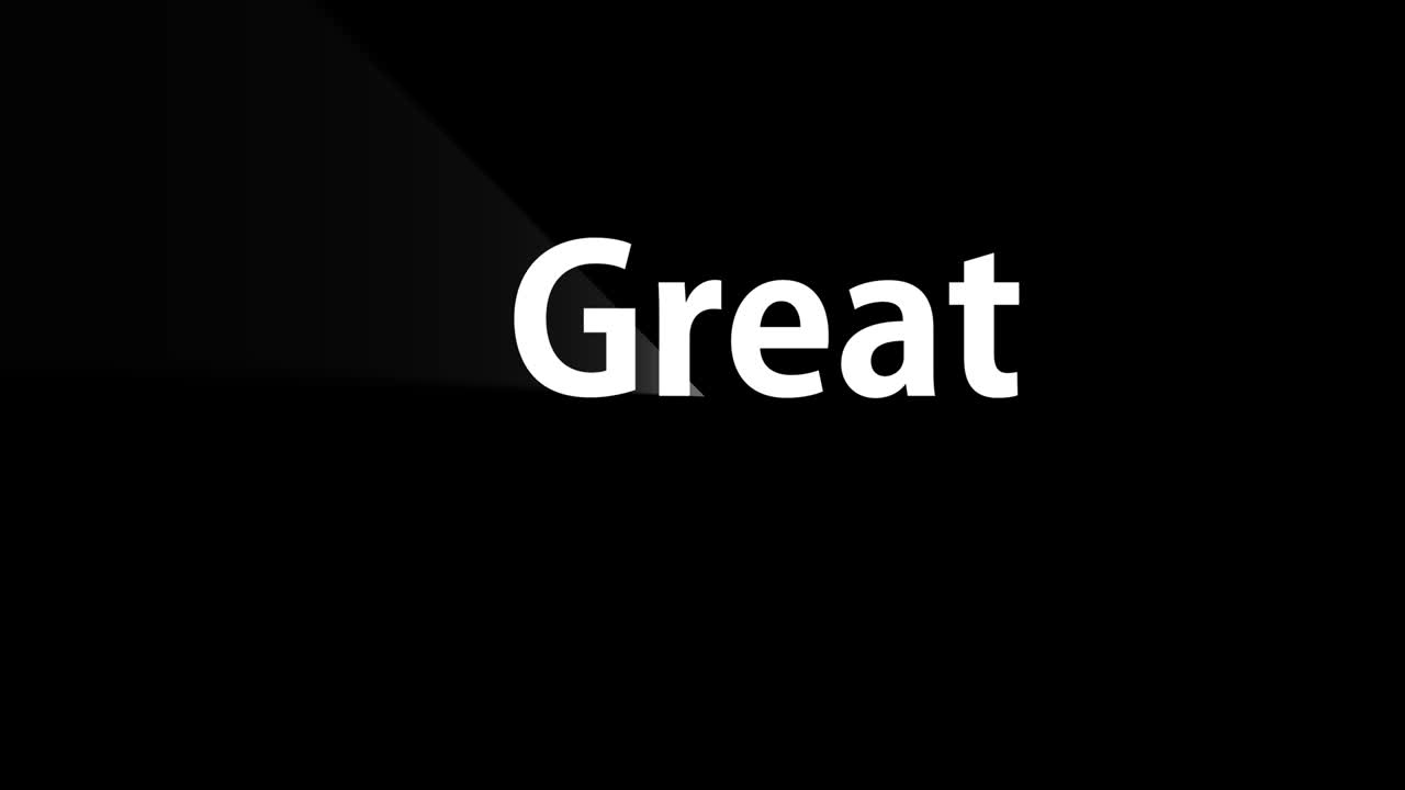 Great text animation message motion graphics