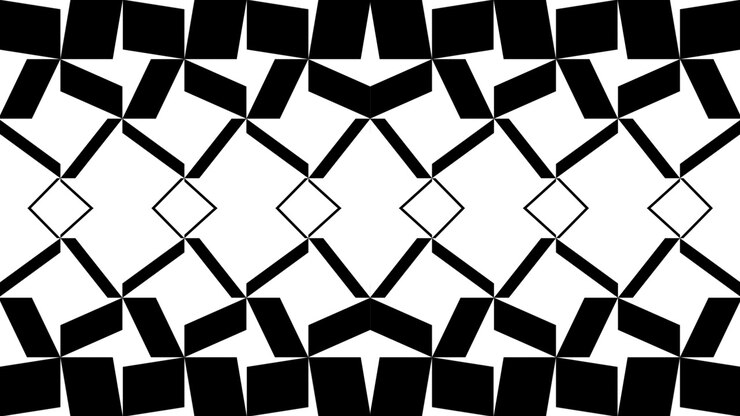 Abstract Geometric Animation of Expanding Black Squares on White Background