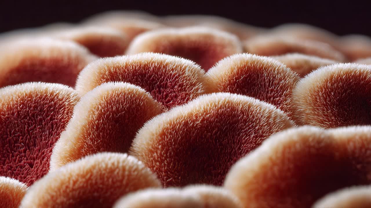 Stunning Microphotography of Soft Textured Organic Structures Highlighting Intricate Patterns and Shapes in Nature's Design
