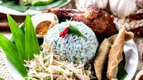 nasi kerabu or nasi ulam