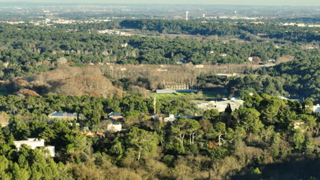 greenery over montpellier north side aerial shot agriparc