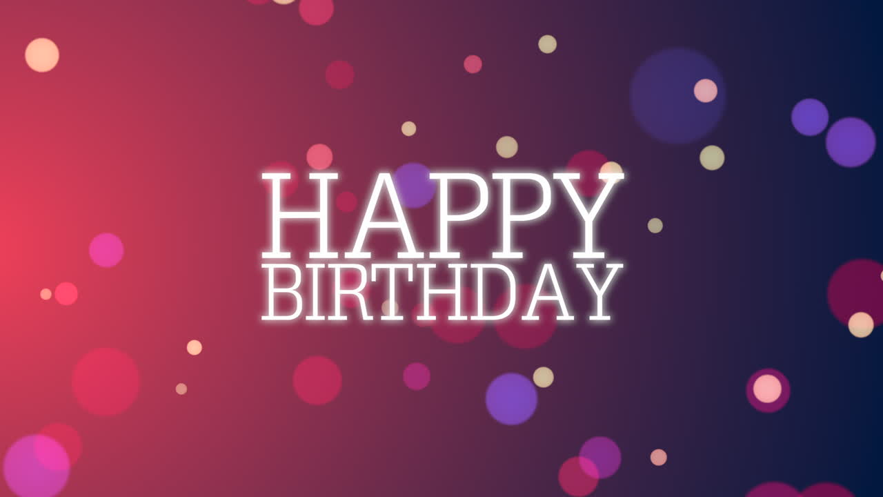 feliz cumpleaños con arco iris redondo bokeh y brillos