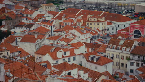 aerial view of lisbon's old town