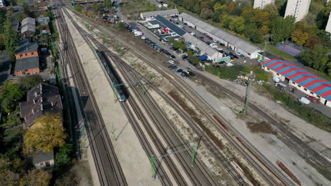 vista aérea de la ciudad capital de budapest, estación de tren