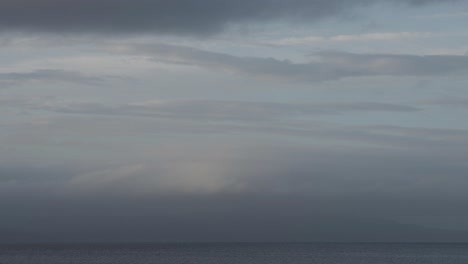 moody seascape: overcast sky and calm sea