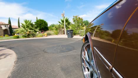 Auto-In-Bewegung,-An-Der-Kamera-Befestigt