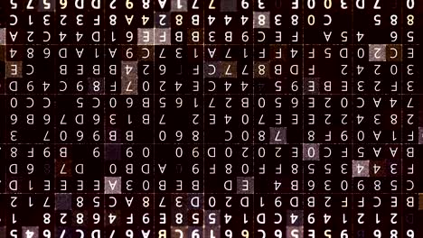 abstract grid of numbers and letters