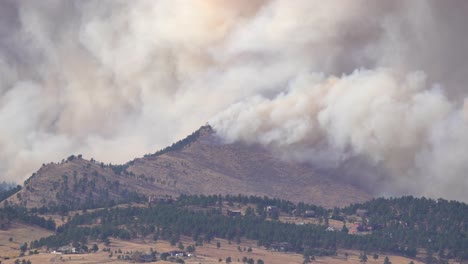 calwood fire burning in the front range of northern colorado