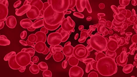 cellule del sangue astratte, batteri e virus che viaggiano attraverso una vena. sfondo di particelle di bolle d'aria.