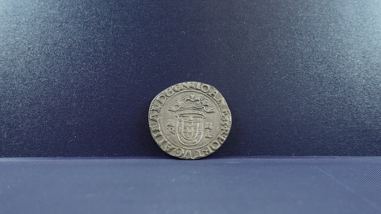 vieja moneda de plata portuguesa