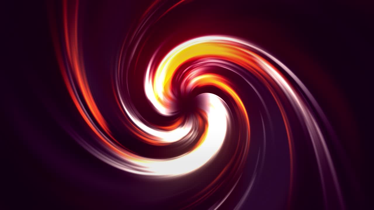 vórtice colorido animado dinámico, bucle sin costuras. movimiento. vista superior de un tornado brillante con rayas curvas brillantes