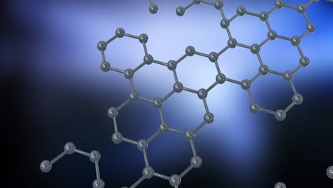 animation of molecules on blue background