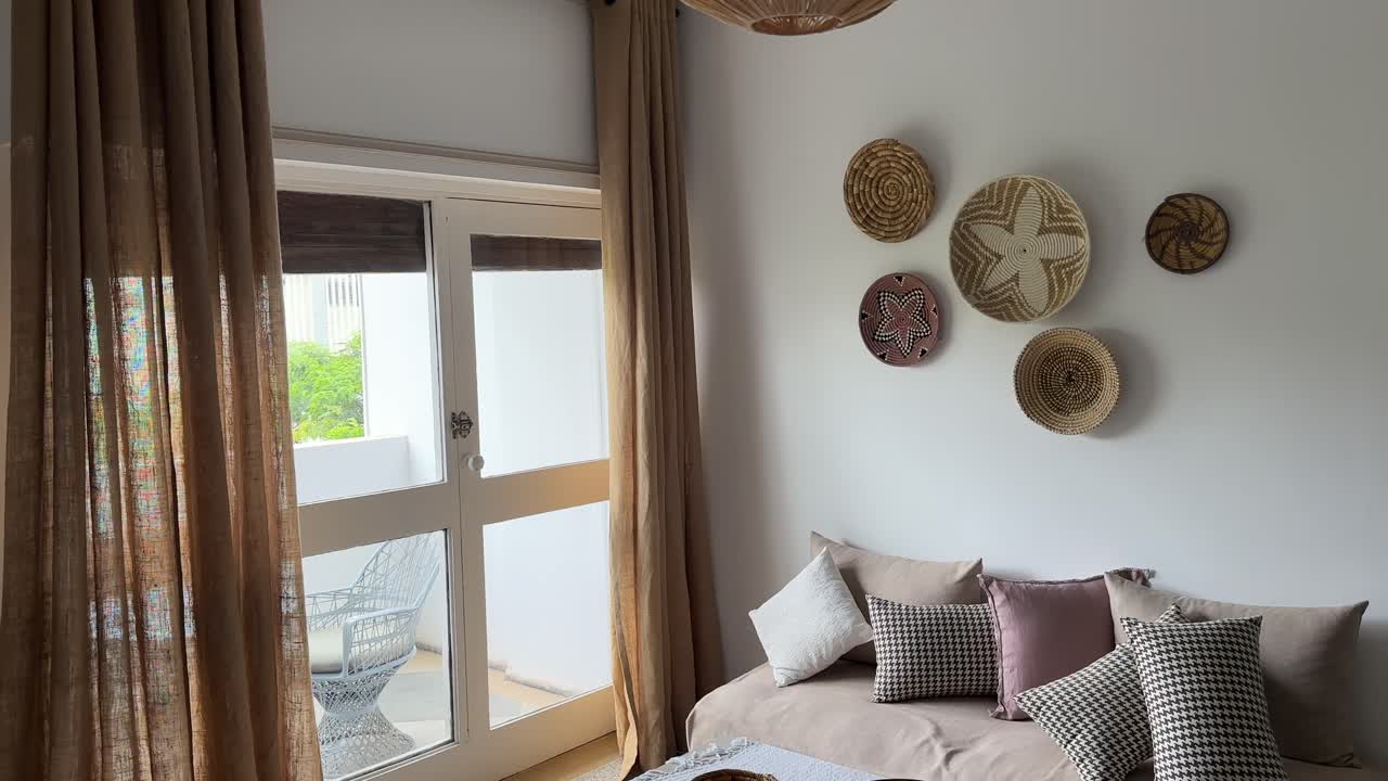 Moroccan boho style room interior traditional decor colorful textiles furniture North Africa