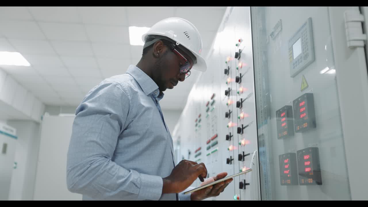 Engineer working in a control room