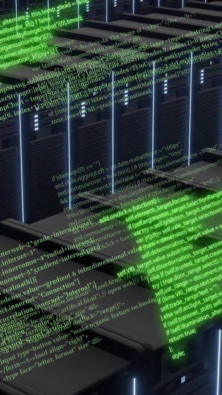 Animation of digital data processing over computer servers