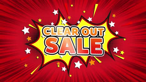 clear out sale comic design