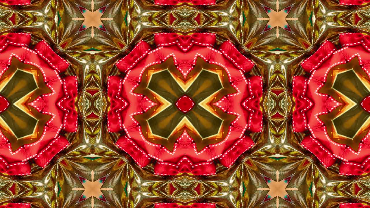 patrón de navidad. hermoso fondo de caleidoscopio, 4k