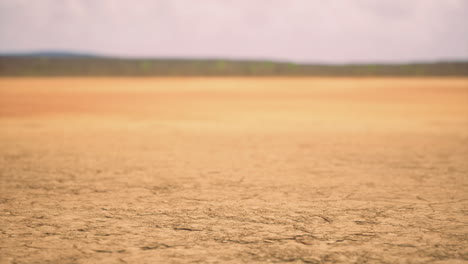 vast dry landscape with cracked earth under a cloudy sky in a remote location