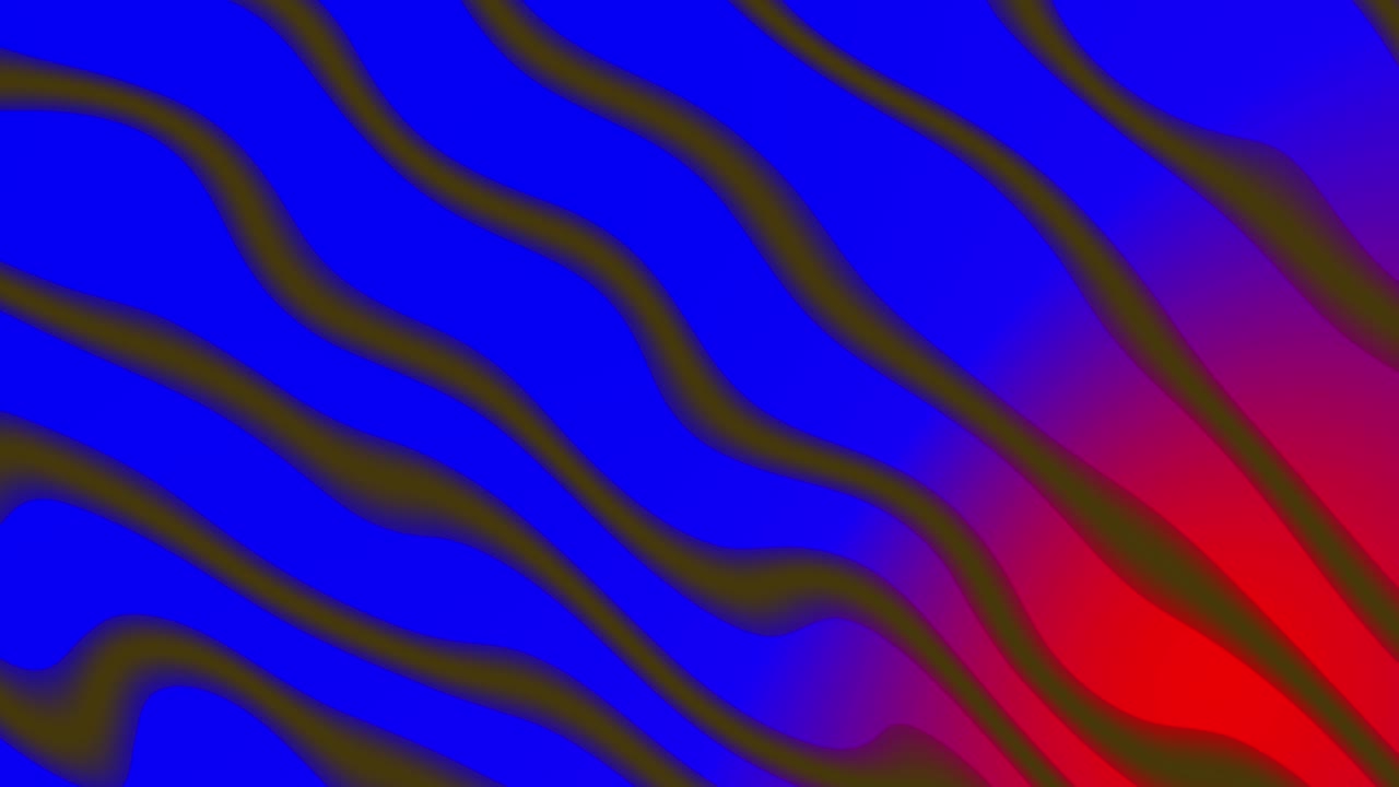 gradiente azul y rojo rayas líquidas línea fondo ondulado vídeo de movimiento