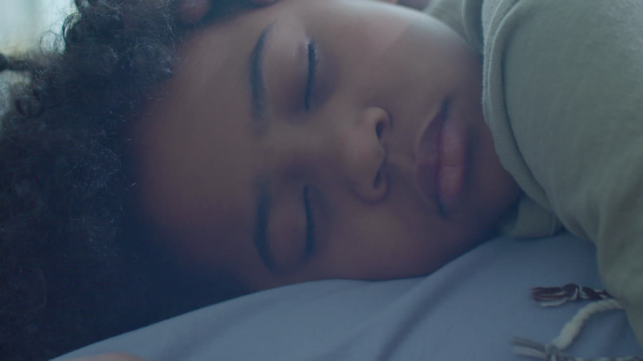 Little Kid Sleeping on Chest of Dad