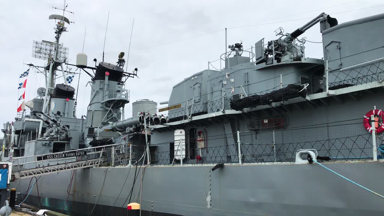 USS Cassin Young destroyer of the U.S. Navy, Boston Navy Yard, Massachusetts.