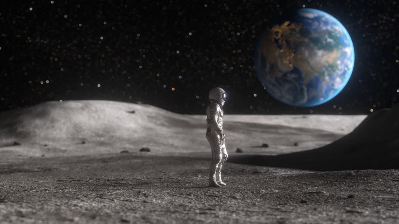 Astronauta en la luna