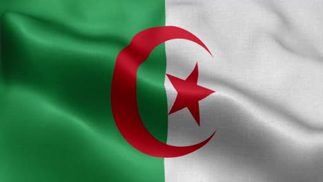 waving loop 4k national flag of algeria