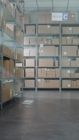 warehouse storage facility interior view