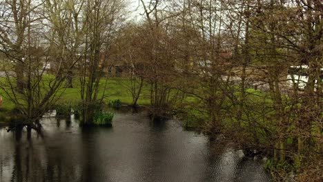 Beautiful-Aerial-view-of-Pond-in-London