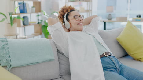 Relax,-headphones-and-woman-listening-to-music