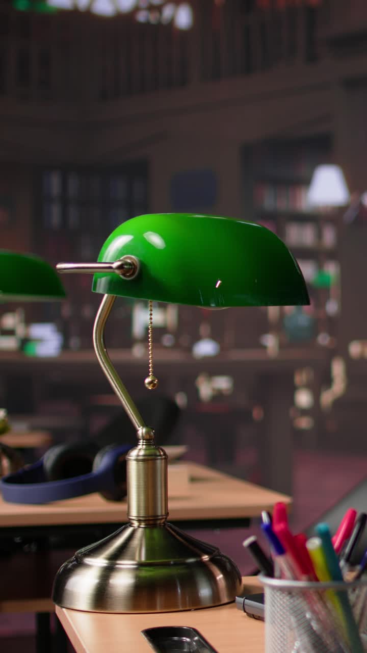 Vertical video empty library with a great research collection at a higher education school