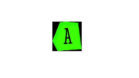 green letter a