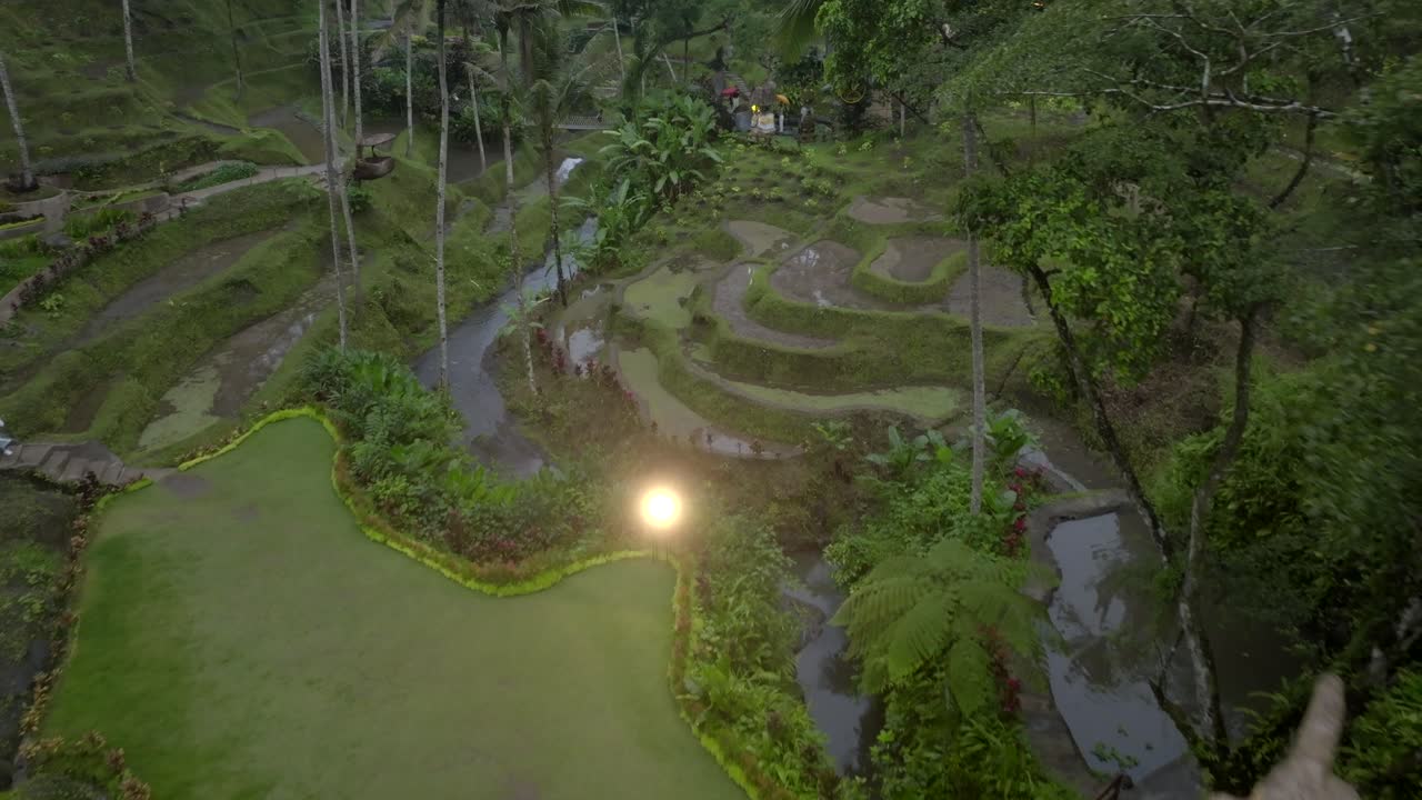 Statua di Alas Harum ripresa con un drone, Tegallalang Bali.