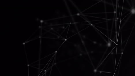 digital animation of network of connections floating against black background